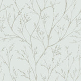 Tree Branches Blue Peel & Stick Wallpaper with Whimsical Botanical Trees Pattern - York RMK12161WP
