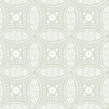 Overlapping Medallions Green Peel & Stick Wallpaper with Whimsical Abstract Medallion Pattern - York RMK12171WP
