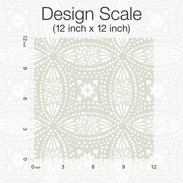 Overlapping Medallions Green Peel & Stick Wallpaper with Whimsical Abstract Medallion Pattern - York RMK12171WP