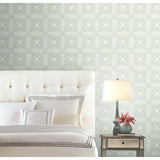 Overlapping Medallions Green Peel & Stick Wallpaper with Whimsical Abstract Medallion Pattern - York RMK12171WP
