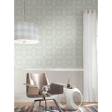Overlapping Medallions Green Peel & Stick Wallpaper with Whimsical Abstract Medallion Pattern - York RMK12171WP