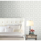 Overlapping Medallions Grey Peel & Stick Wallpaper with Whimsical Abstract Medallions - York RMK12172WP