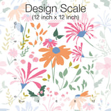 Bella Garden Multicolor Peel & Stick Wallpaper with Whimsical Botanical Floral Pattern - York RMK12174PLW