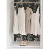 Nouveaux Wisteria Green Peel & Stick Wallpaper with Botanical Floral Pattern, Whimsical Style - York RMK12184PLW
