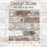 Reclaimed Brick Brown Peel & Stick Wallpaper with Industrial Brick Pattern - York RMK12194PL