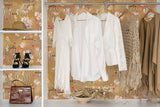Yoga Goddesses Brown Peel & Stick Wallpaper