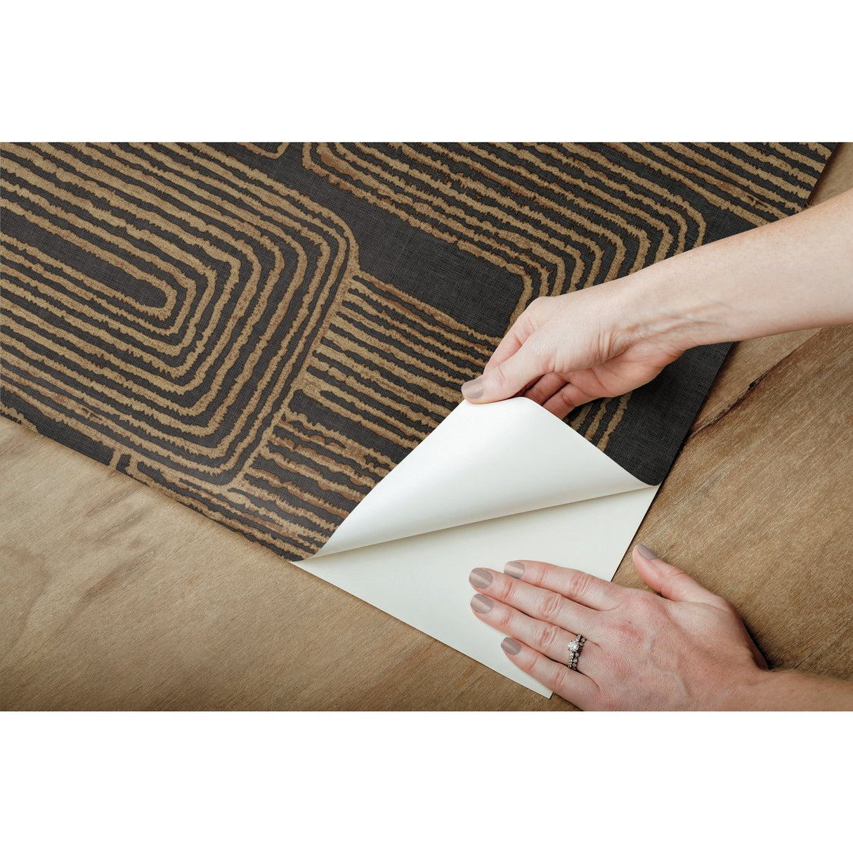 Zulu Signature Gold Peel & Stick Wallpaper with Metallic Global Texture Pattern - York RMK12213PL
