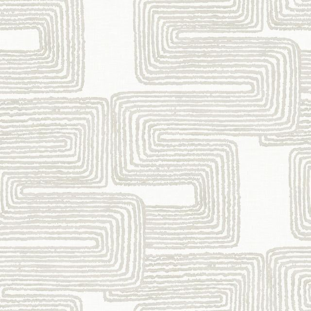 Zulu Signature White Peel & Stick Wallpaper with Global Texture Pattern Glam Style - York RMK12214PL