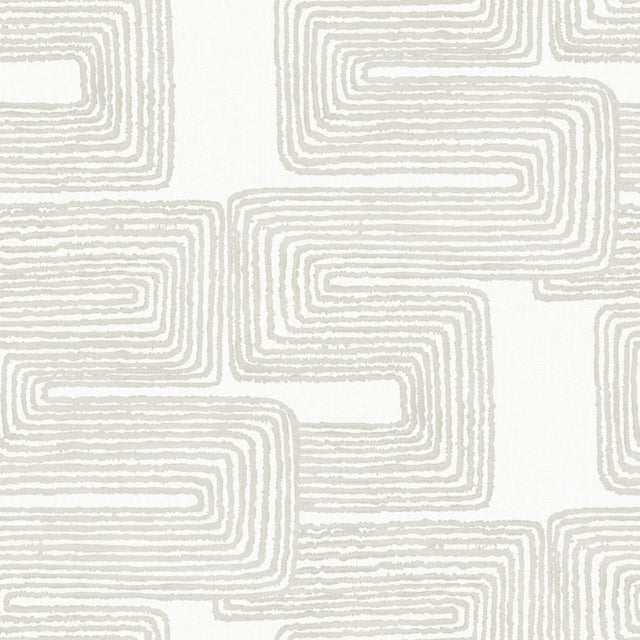 Zulu Signature White Peel & Stick Wallpaper with Global Texture Pattern Glam Style - York RMK12214PL SAMPLE