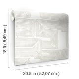 Zulu Signature White Peel & Stick Wallpaper with Global Texture Pattern Glam Style - York RMK12214PL