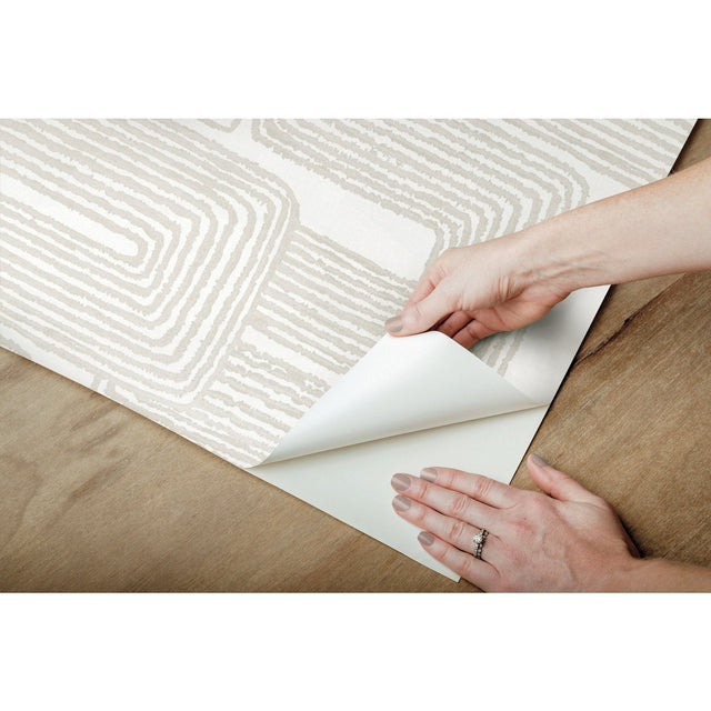 Zulu Signature White Peel & Stick Wallpaper with Global Texture Pattern Glam Style - York RMK12214PL SAMPLE
