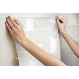 Zulu Signature White Peel & Stick Wallpaper with Global Texture Pattern Glam Style - York RMK12214PL