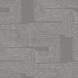 Zulu Signature Grey Peel & Stick Wallpaper with Metallic Texture Pattern, Glam Global Style - York RMK12215PL