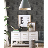 Zulu Signature Black Peel & Stick Wallpaper with Global Glam Texture Pattern - York RMK12216PL
