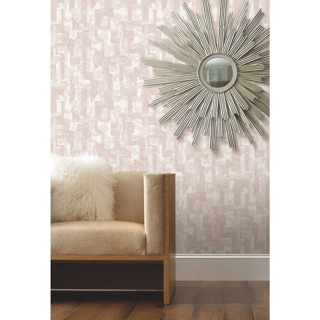 Capetown Pink Peel & Stick Wallpaper with Modern Abstract Texture Pattern - York RMK12219PLW