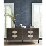 Burundi Thatch Navy Peel & Stick Wallpaper with Metallic Glam Distressed Texture - York RMK12222PL