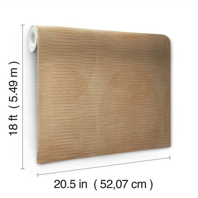 Sahara Brown Peel & Stick Wallpaper with Geometric Elliptical Pattern - York RMK12223PLW