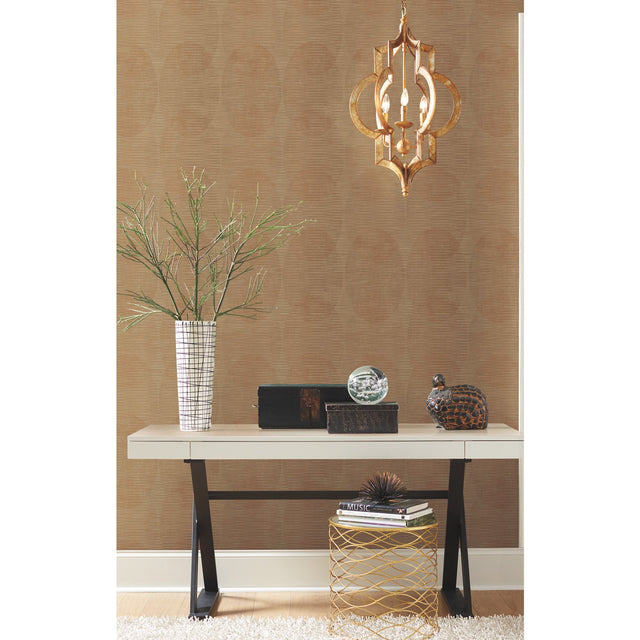 Sahara Brown Peel & Stick Wallpaper with Geometric Elliptical Pattern - York RMK12223PLW