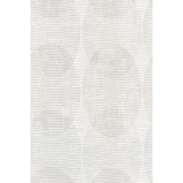 Sahara Grey Peel & Stick Wallpaper with Geometric Elliptical Pattern, Modern Style - York RMK12224PLW