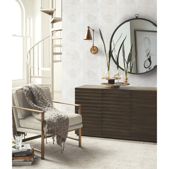 Sahara Grey Peel & Stick Wallpaper with Geometric Elliptical Pattern, Modern Style - York RMK12224PLW