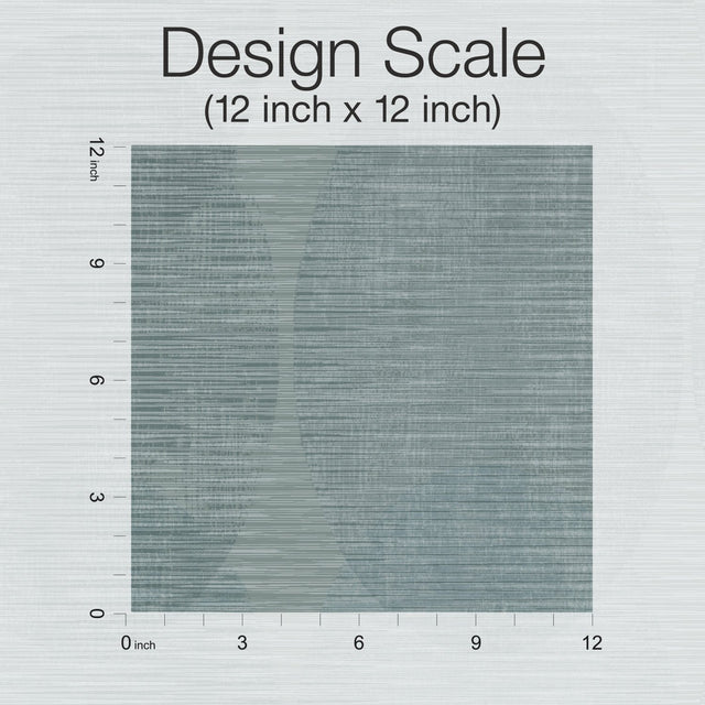 Sahara Blue Peel & Stick Wallpaper with Geometric Elliptical Pattern, Modern Style - York RMK12225PLW