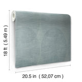 Sahara Blue Peel & Stick Wallpaper with Geometric Elliptical Pattern, Modern Style - York RMK12225PLW