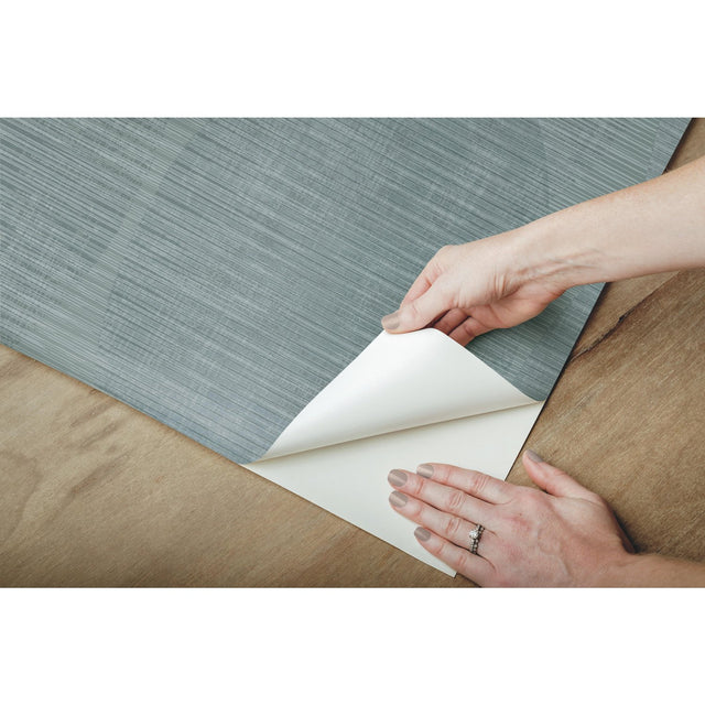 Sahara Blue Peel & Stick Wallpaper with Geometric Elliptical Pattern, Modern Style - York RMK12225PLW