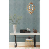 Sahara Blue Peel & Stick Wallpaper with Geometric Elliptical Pattern, Modern Style - York RMK12225PLW
