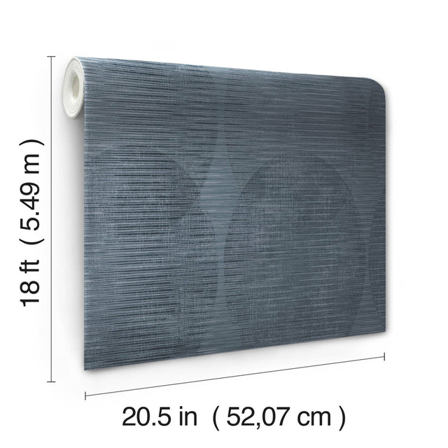 Sahara Indigo Geometric Peel & Stick Wallpaper with Modern Global Style - York RMK12226PLW