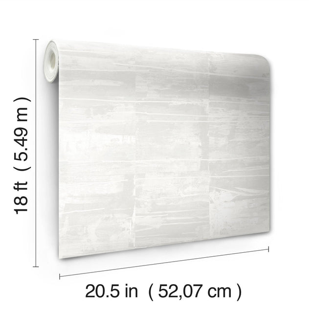 Congo Grey Peel & Stick Wallpaper with Global Texture Pattern, Glam Style - York RMK12227PLW