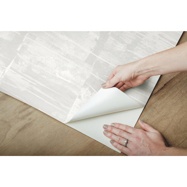 Congo Grey Peel & Stick Wallpaper with Global Texture Pattern, Glam Style - York RMK12227PLW
