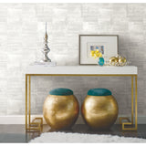 Congo Grey Peel & Stick Wallpaper with Global Texture Pattern, Glam Style - York RMK12227PLW