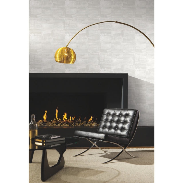 Congo Grey Peel & Stick Wallpaper with Global Texture Pattern, Glam Style - York RMK12227PLW