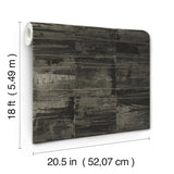 Congo Grey Peel & Stick Wallpaper with Texture Pattern Glam Style - York RMK12229PLW