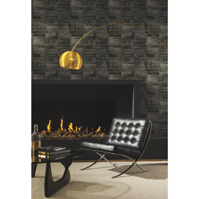 Congo Grey Peel & Stick Wallpaper with Texture Pattern Glam Style - York RMK12229PLW