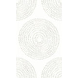 Medali Grey Peel & Stick Wallpaper with Global Medallion Motif - York RMK12230PLW