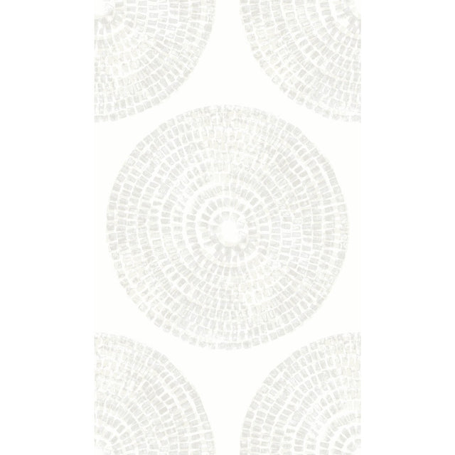 Medali Grey Peel & Stick Wallpaper with Global Medallion Motif - York RMK12230PLW