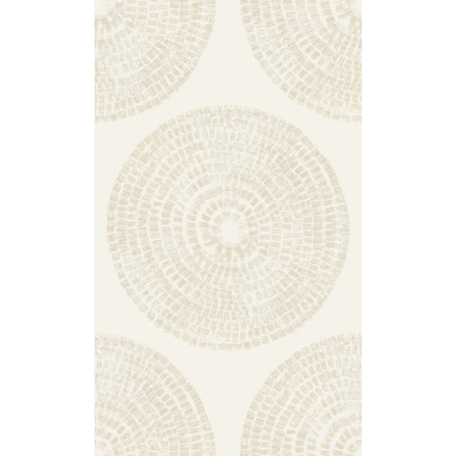 Medali Taupe Peel & Stick Wallpaper with Bohemian Global Medallions - York RMK12231PLW