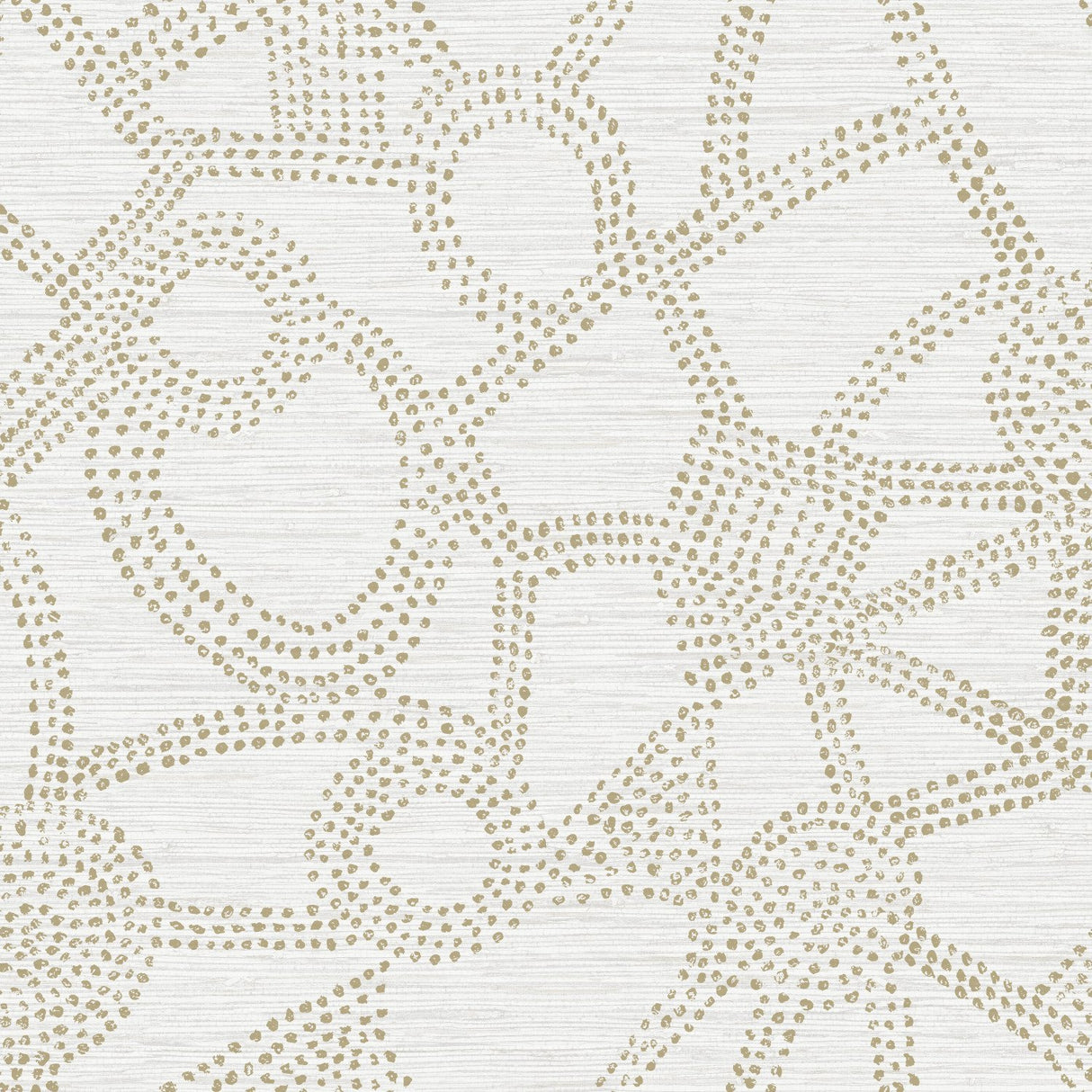 Amhara Taupe Peel & Stick Wallpaper with Metallic Abstract Dot Motif - York RMK12232PL