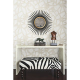 Amhara Taupe Peel & Stick Wallpaper with Metallic Abstract Dot Motif - York RMK12232PL
