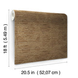 Amhara Brown Peel & Stick Wallpaper with Metallic Accents  Nikki Chu Global Glam Abstract Pattern - York RMK12233PL