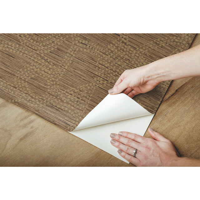 Amhara Brown Peel & Stick Wallpaper with Metallic Accents  Nikki Chu Global Glam Abstract Pattern - York RMK12233PL