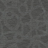 Amhara Grey Peel & Stick Wallpaper with Metallic Abstract Dot Linework - York RMK12234PL