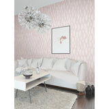 Seychelles Wave Pink Peel & Stick Wallpaper with Modern Ocean Novelty Pattern - York RMK12236PLW