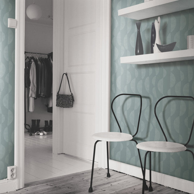 Seychelles Wave Blue Peel & Stick Wallpaper
