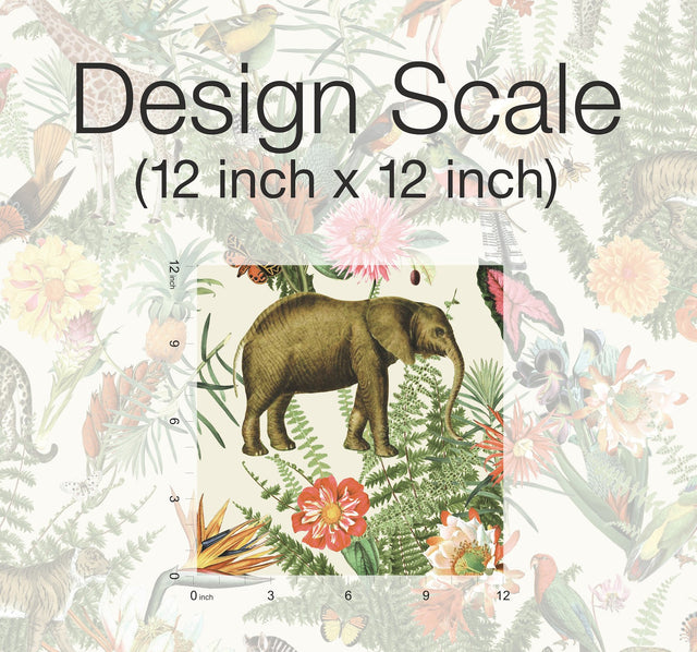 Tropical Zoo Green Peel & Stick Wallpaper with Tropical Botanical Animal Motif - York RMK12239WP