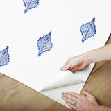 Watercolor Foulard Blue Peel & Stick Wallpaper