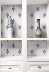 Watercolor Foulard Blue Peel & Stick Wallpaper