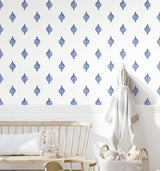 Watercolor Foulard Blue Peel & Stick Wallpaper