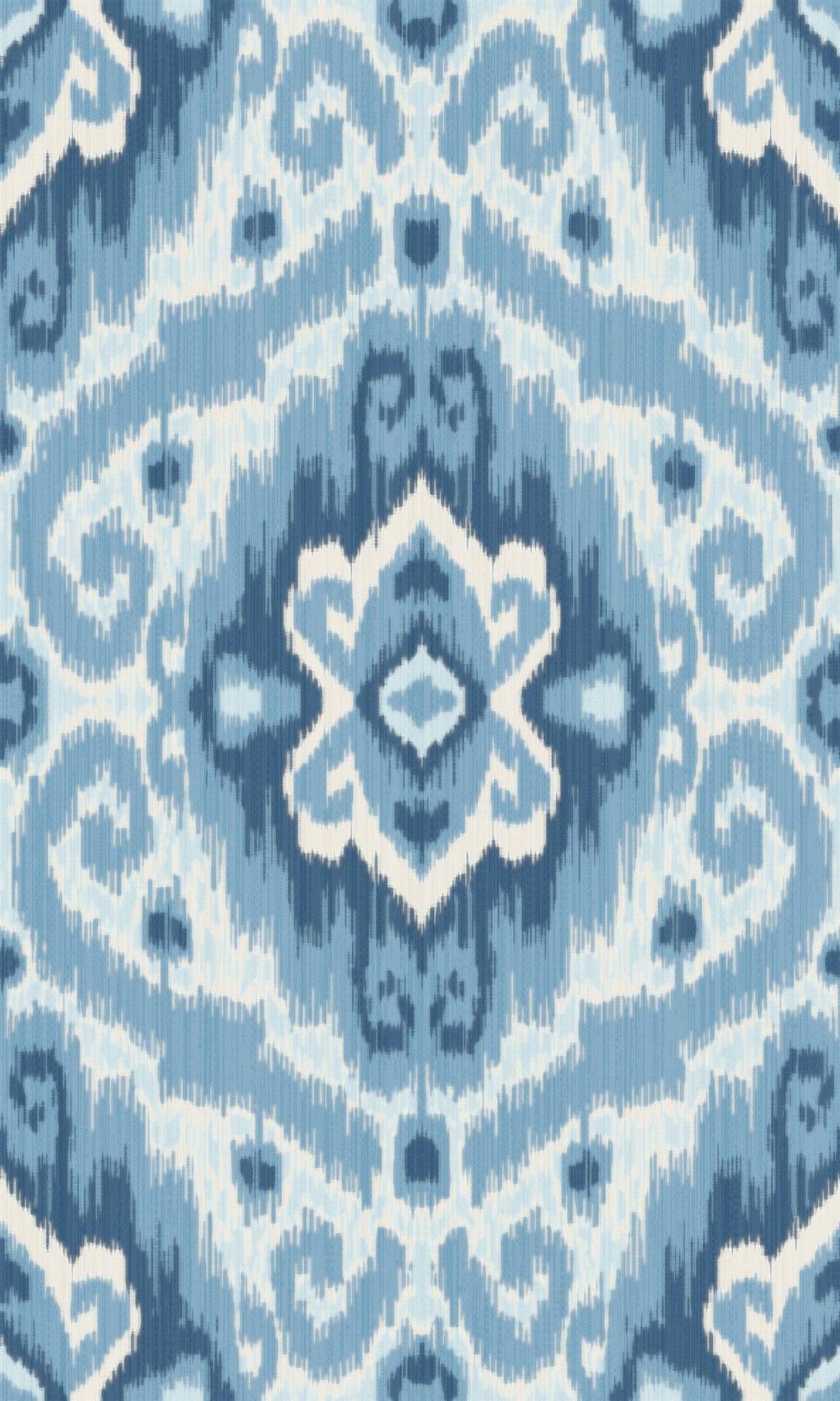 Bohemian Ikat Blue Peel & Stick Wallpaper with Abstract Ikat Motif - York RMK12253PLW
